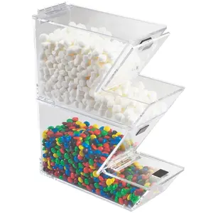 acrylic eight drawers ice cream topping