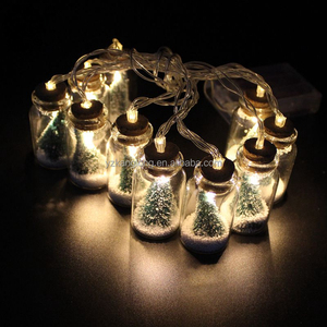 Nhỏ Cây giáng sinh chai thủy tinh với năng lượng mặt trời Powered LED <span class=keywords><strong>String</strong></span> <span class=keywords><strong>Lights</strong></span> 10 cái Bộ pin hoạt động - Product Image 2