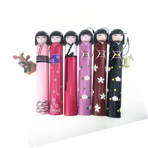 Paraguas plegable con forma de botella para chica japonesa, paraguas tipo lápiz para estudiantes, bonito paraguas con dibujos animados
