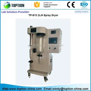 Venda quente Pequenos sistemas de secagem farmacêutica spray dryer TP-S15 2L/h