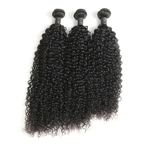 Produk Rambut LSY untuk Wanita Kulit Hitam, Jerry Curl Ekstensi Rambut Manusia India 100% Alami, Bundel Rambut India Mentah dari Penjual India