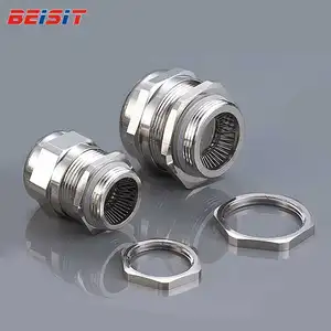 Metric Thread Brass Metal EMC Cable Gland with Shielding Spring