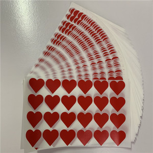 China goede leverancier Fabriek accepteren aangepaste kus cut adhesive hartvorm <span class=keywords><strong>sticker</strong></span> <span class=keywords><strong>label</strong></span> - Product Image 2