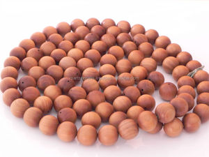 Perles de bois de santal en vrac Prière bouddhiste Mala Perles en bois naturel - Product Image 2