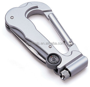 Với Ánh Sáng LED Và La Bàn Đa Chức Năng Thép Không Gỉ Leo <span class=keywords><strong>Carabiner</strong></span> - Product Image 4