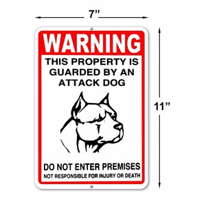 Perro de ataque de Turno Señal de Advertencia - Product Image 2