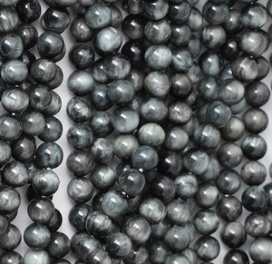 <span class=keywords><strong>Perles</strong></span> de pierre précieuse rondes, œil de faucon, 1 pièce, 10mm - Product Image 2