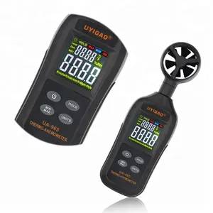 Tenuto in mano Digitale di Velocità del Vento Termometro Anemometro Air Velocità Misuratore di Portata con LCD colorato