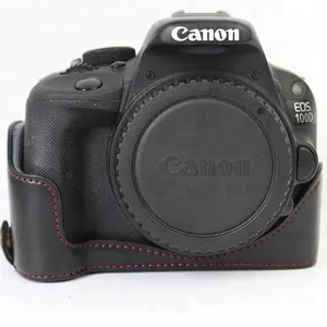PU Leather Camera Base Case Protective Cover for Can 100D