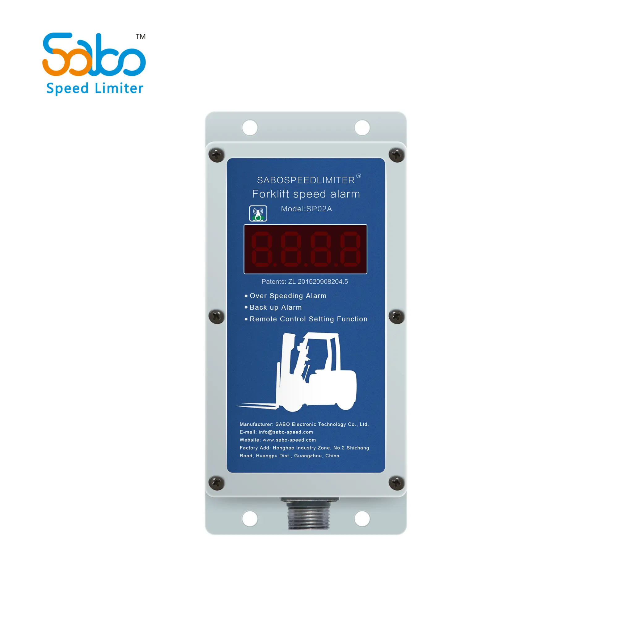SABO fabricante GPS Tracker nuevo Linde carretilla elevadora sistema de alarma de exceso de velocidad con sensor de velocidad inalámbrico 2G dispositivo de seguimiento