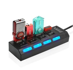 HUB USB 3.0 haute vitesse, 5Gbps, 4Ports, LED, interrupteur d'alimentation/arrêt, Super rapide - Product Image 4
