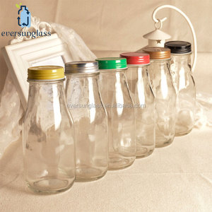 Pot Mason en verre rond de 300ml avec couvercle en métal/pot de confiture Mason <span class=keywords><strong>à</strong></span> large bouche <span class=keywords><strong>pour</strong></span> boire - Product Image 4