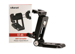 ขาตั้งโทรศัพท์แบบพับได้คุณภาพสูง <span class=keywords><strong>Ulanzi</strong></span> <span class=keywords><strong>ST</strong></span>-05 พร้อมอะแดปเตอร์ยึดขาตั้งกล้อง หมุนได้ 360 องศา สำหรับ iPhone X และ Samsung - Product Image 2