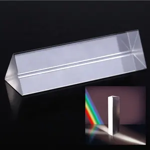 Wholesale Optical Crystal Glass K9 60 Degree Rainbow Equilateral Triangular Prism