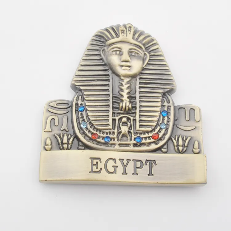 Hợp Kim Kẽm Die Cast Ai Cập Sphinx Tủ Lạnh Nam Châm Với Rhinestone