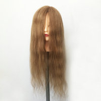 Poupée de Mannequin 100% cheveux humains, blonde clair, pour Salon de formation, tête d'entraînement, vente en gros