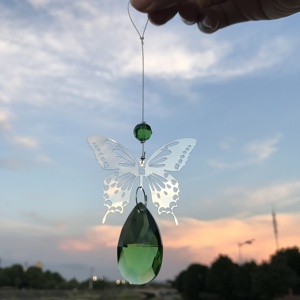 Borboleta cristal grânulos cadeia polido prisma Natal Suncatcher - Product Image 4