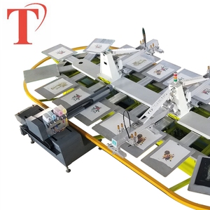 Dệt Nhà Máy 8 Màu Tự Động Hình Bầu Dục Màn Hình Kỹ Thuật Số Máy In - Product Image 2