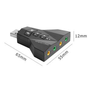 <span class=keywords><strong>Carte</strong></span> <span class=keywords><strong>son</strong></span> <span class=keywords><strong>externe</strong></span> USB 3D 7.1 virtuelle Lane BS-12, double adaptateur audio USB vers 3,5 mm pour écouteurs et microphone, produit d'occasion - Product Image 2