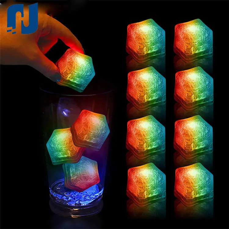 LED Glow Ice Cubes Multiple Color Lights up Toy Party Bars and Festival