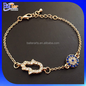 Alta calidad de <span class=keywords><strong>la</strong></span> joyería 925 de plata esterlina <span class=keywords><strong>Hamsa</strong></span> del ojo malvado de <span class=keywords><strong>la</strong></span> pulsera venta al por mayor - Product Image 1