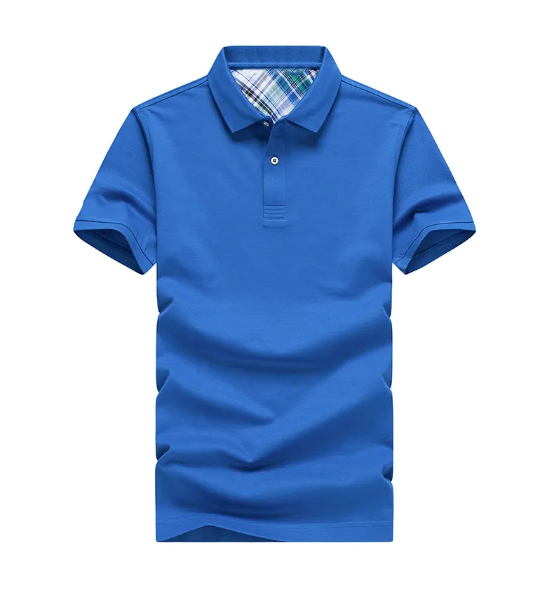 BSCI Keine Mindest OEM Willkommen Designer Angepasst Logo Kausalen Blau Farbe Pique 100% Baumwolle Polo-Shirt für Männer