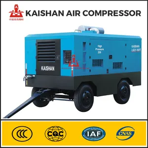 Kaishan Moins de Bruit Mobile Air De Refroidissement Diesel Vis Compresseur D'air Pour Les Mines de Charbon