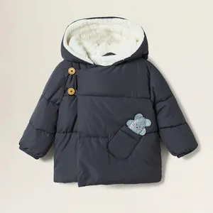 brand hot sale black fleece baby clothes infant coat