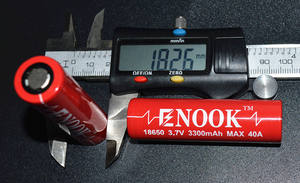 2016 Enook nuovo prodotto 18650 3300 mah 3.7 v 40A batteria ricaricabile per vapor e bici elettrica con buona qualità - Product Image 3