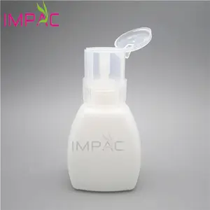 Plastic eye make up remover bottle with push down pump for liquid remover