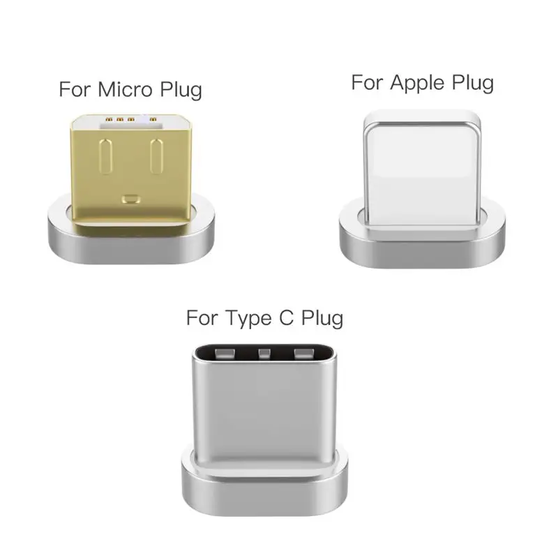 Magnetic Phone Cable Adapter Connector Tips Head for iphone for Micro USB Android Devices for type c