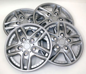 Enjoliveurs de roue de voiture rouge de 15 pouces, enjoliveurs de moyeu de voiture rouges, enjoliveurs de jante de roue décoratifs de voiture, vente en gros d'usine