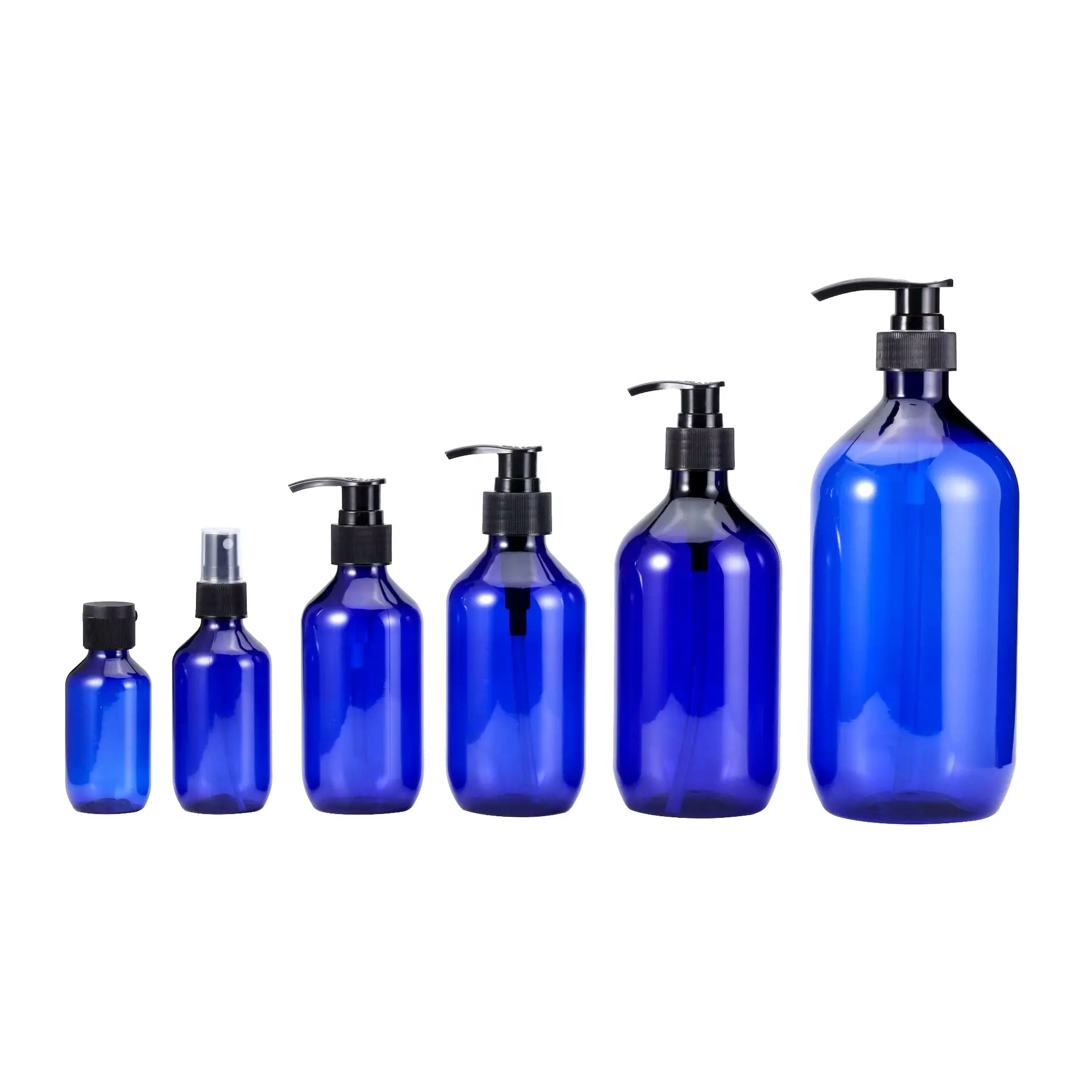 blue plastic bottle 100 150 200 250 300 500 ml hand washing liquid bottle empty brown 1 liter 1000ml plastic shampoo bottle with