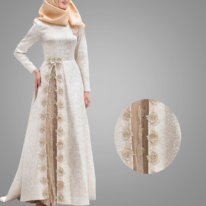 Abito da Sera Musulmano in Stile Moderno Glamour a Maniche Lunghe Abaya Islamica Femminile <span class=keywords><strong>Moda</strong></span> Floreale Vendita all'Ingrosso <span class=keywords><strong>Online</strong></span> - Product Image 2