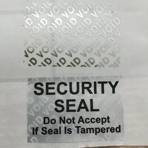 silver anti fake warranty void label/sticker/seal