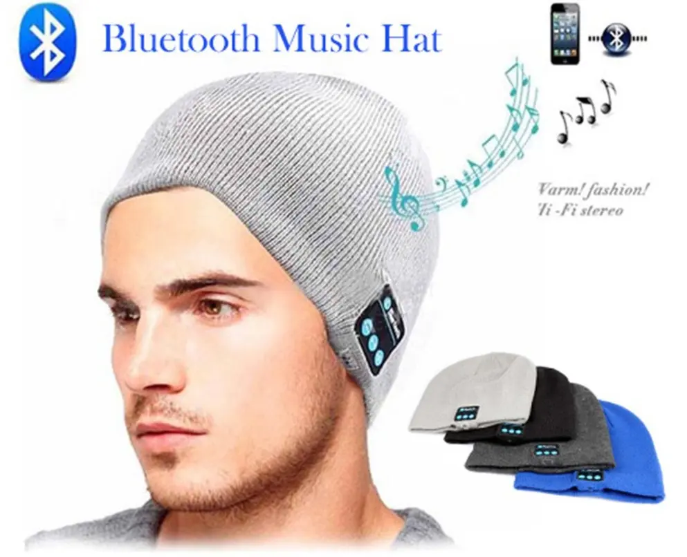 Offre Spéciale Musique Chapeaux Sans Fil MAINS libres BT hiver Chapeaux Casque Avec micro Écouteurs Pour Smartphone.