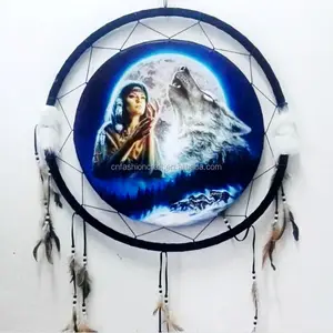 Wholesale Indian Feather Pendant Christmas Wall Hanging Gifts Dream Catcher Home Decoration