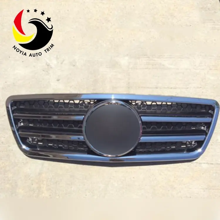 Phía Trước Lưới Tản Nhiệt Cho Mercedes Benz W210 Mạ Crôm 2 Vây Grill Cho W210 E CLASS 2000-2006