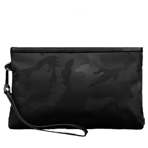 Full Grain Genuine Leather Clutch Purse Men Business Clutch Hand Bag Wallet for Men