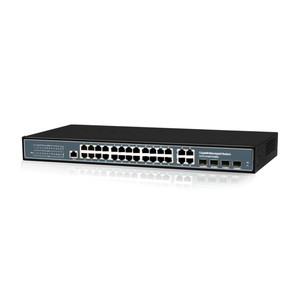 สวิตช์ POE 24 Giga 4 1000Mbps Combo SFP/RJ45สวิตช์400W สวิตช์จัดการ<span class=keywords><strong>กิกะ</strong></span>บิตเต็ม28พอร์ต - Product Image 4
