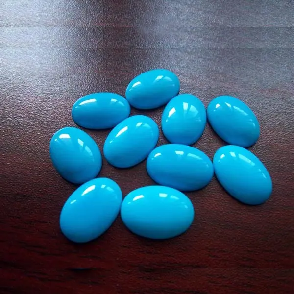 Sono de Beleza Contas de Turquesa Oval Cabochão Pedras Soltas