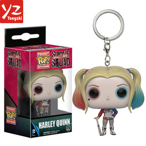 Funko pop suicide squad Harley Quinn dibujos animados colgante llavero <span class=keywords><strong>anime</strong></span> figura llavero al por mayor - Product Image 1