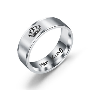 Anelli Promessa per Coppie, Anelli Sportivi Economici Personalizzati, Anello <span class=keywords><strong>Re</strong></span> e Regina - Product Image 5