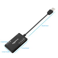 Rocketek-lector de tarjetas sim multiranura USB 2,0, lector de tarjetas atm inteligente de mesa portátil con MMC M2 TF CAC