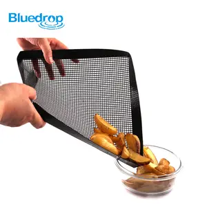 Bluedrop reusable PTFE tray coated mesh weave oven toaster basket cripsy sheet 30X30 cm