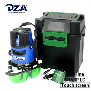 Laser Self Leveling DZA Touch Screen Leveling Equipment Green Cross 2 Line Laser Level