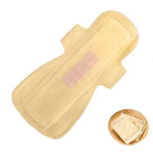 Feminine Sanitary Products Lady Pad Unbleached Bamboo Fiber Sanitary Napkin