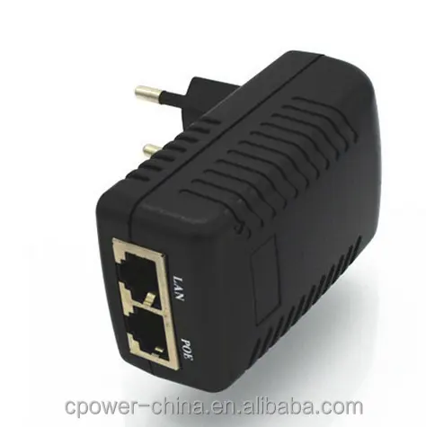 48V 0.5A enchufe de pared inyector POE adaptador de Ethernet para el teléfono del IP/Fuente de alimentación de la cámara nos UE Reino Unido