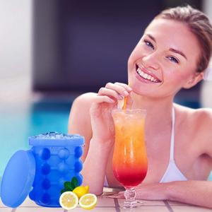Silicone Ice Cube Plateaux MoldsIce Cube Boule de Glace Maker pour La Maison Cuisine Voyage Camping - Product Image 1
