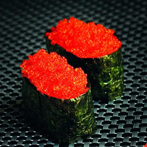 Uova di pesce giapponesi di buona qualità caviale congelato pesce volante Tobiko Ebiko fresco per Sushi Bar